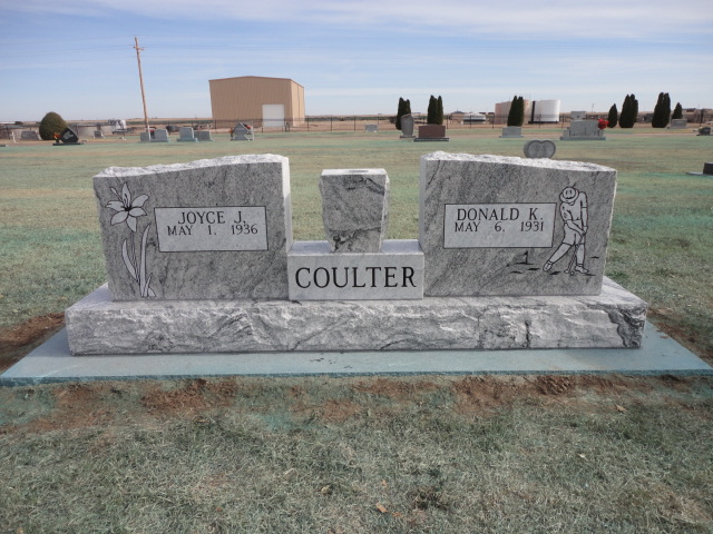 Two headstones for Joyce and Donald Coulter