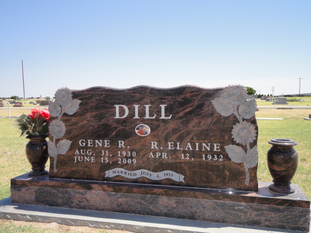 A monument for Gene R. and R. Elaine Dill