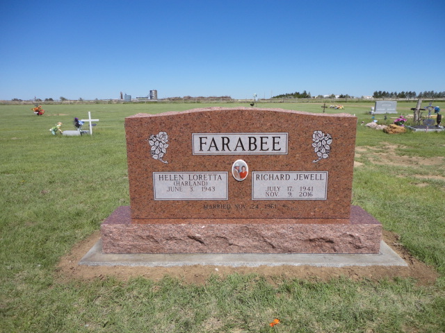 A monument for Helen and Richard Farabee