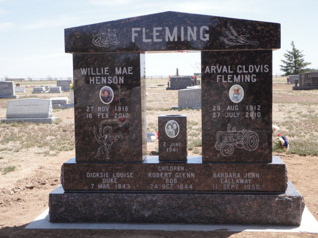 A monument for Willie and Arval Fleming