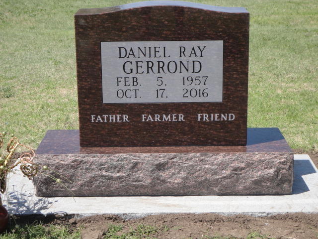 A headstone for Daniel Gerrond