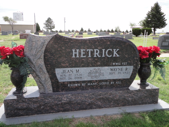 A monument for Jean and Wayne Hetrick