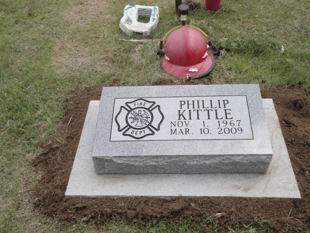 A headstone for Phillip Kittle