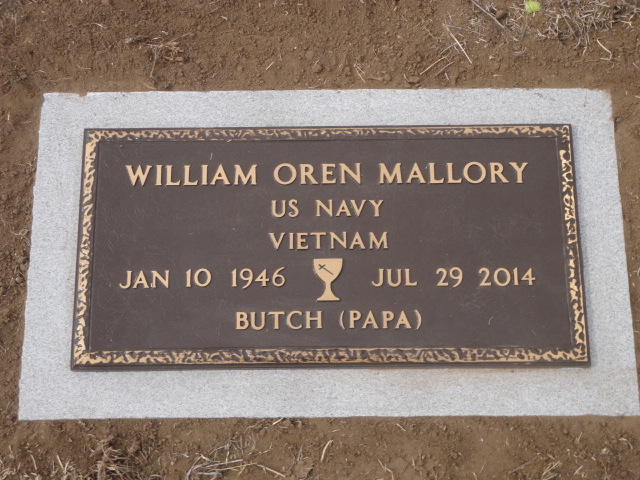 The headstone of William Mallory