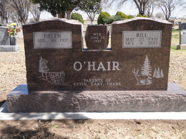 A monument for Helen and Bill O-Hair