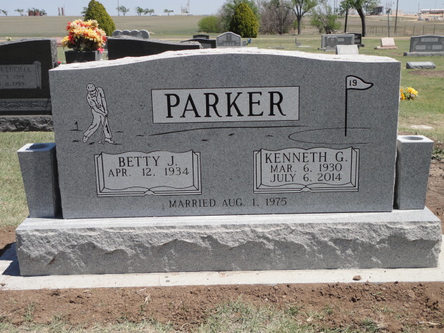 A monument for Betty and Kenneth Parker