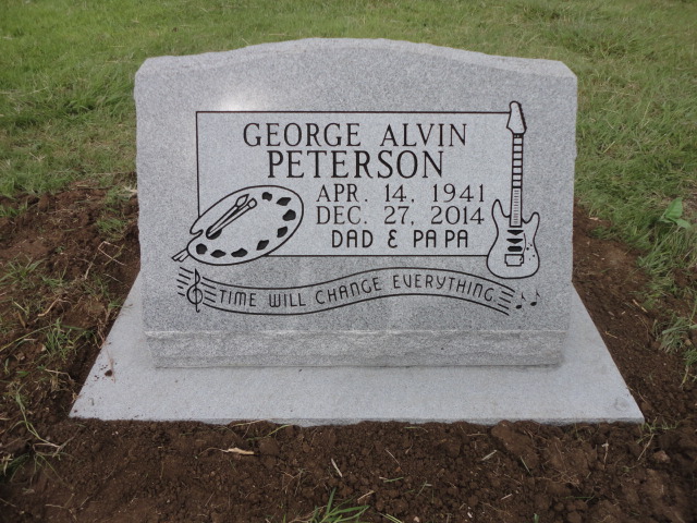 A headstone for George Alvin Peterson
