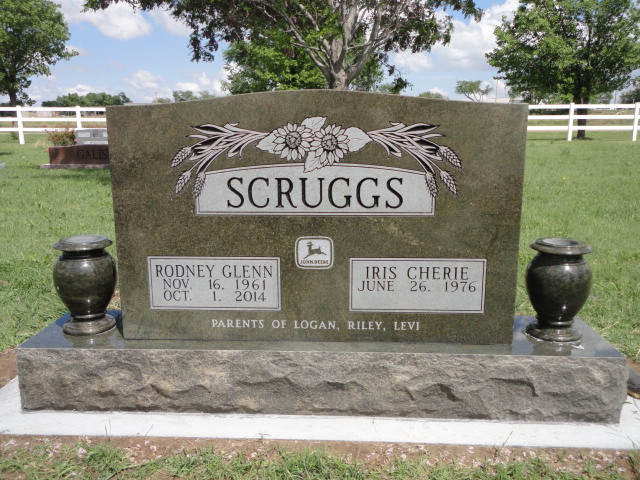 A monument for Rodney Glenn and Iris Cherie Scruggs