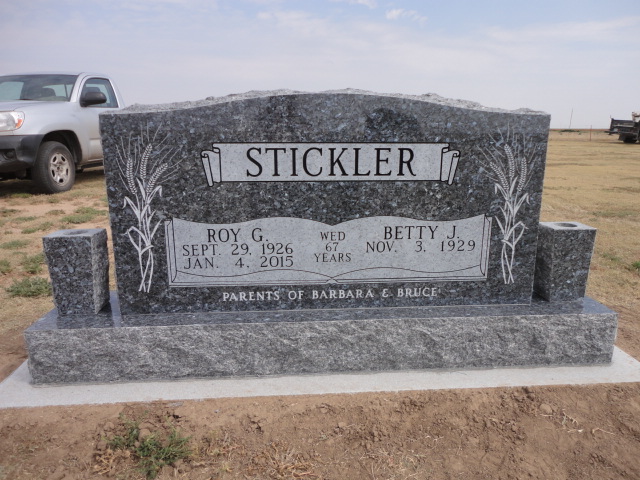A monument for Roy and Betty Stickler