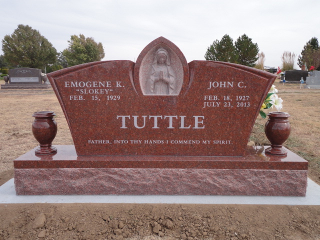 A monument for Emogene and John Tuttle