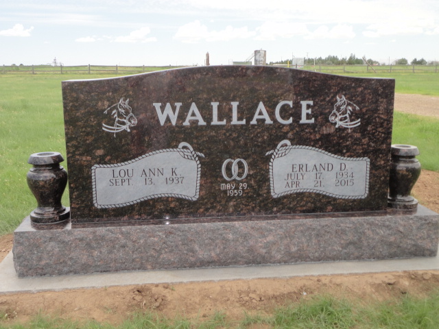 A monument for Lou Ann and Erland D. Wallace